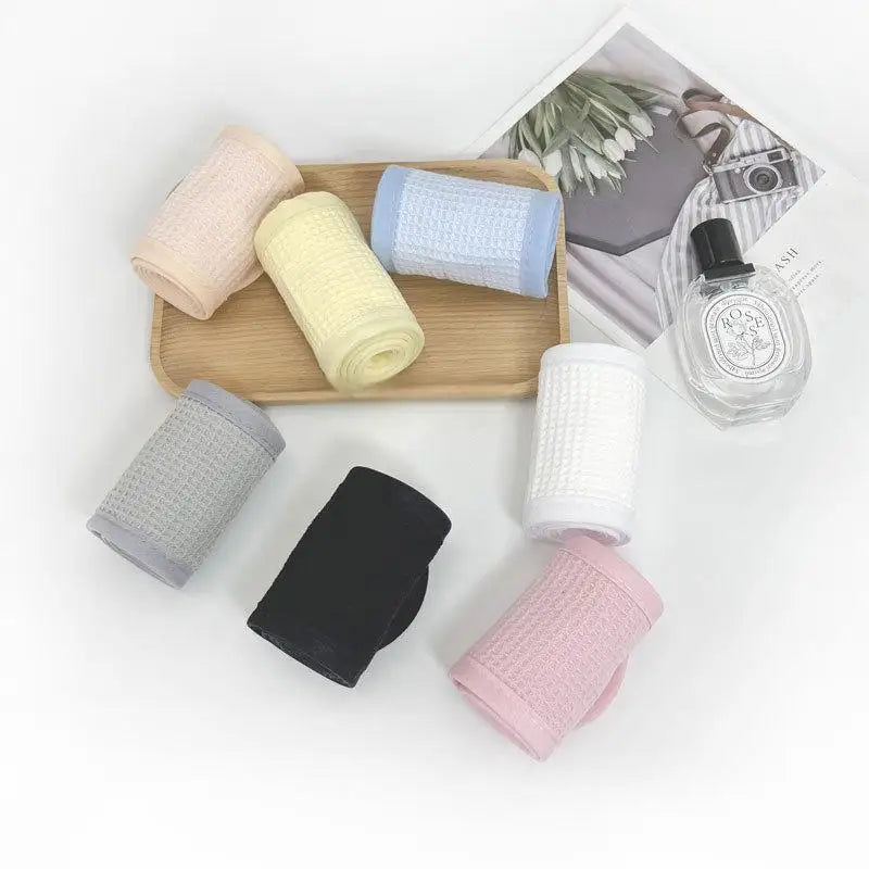 Solid Color Knitted Sports Yoga Hairbands Spa Wash Face Head Wrap Training Bath Washcloths Home Use-Made Cotton Customized Logo