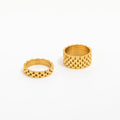 Fenny 18K Gold Plated Wholesale Waterproof&No Fade Chunky Classic Watch Band Stainless Steel Finger Ring Trendy for Women