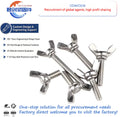 High Quality M10 Butterfly Nut Bolt Hex Screw M3 M4 Thread Plain Finish ISO/DIN Standard Available Various Lengths Ss Bolt