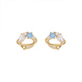 2023 Dainty 925 Jewelry Wholesale Sterling Silver 3A Cubic Zircon Crystal  Stud Planet Earring Women