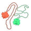 Shamrock St Patrick's Day Decorations Clover Necklace with LED Light for Party Celebrations