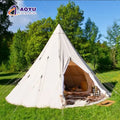 Aoyu High Quality Yurt Luxury Tent Glamping Hotel Outdoor Canvas Teepee Tent Indian Tents for Sale