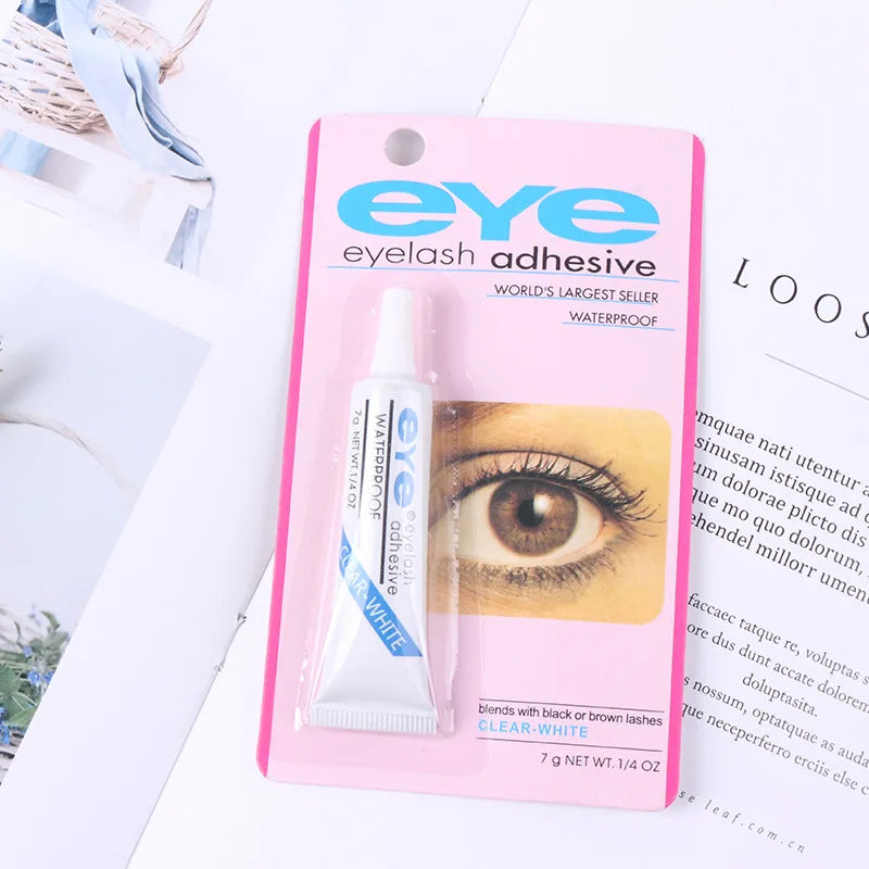 1PC Waterproof Latex Free Liquid False Eyelash Glue Cosmetic Tools Makeup Adhesive Clear-white Dark-black