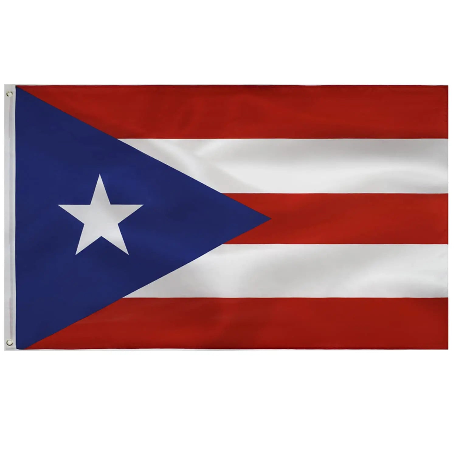 For 90x150 cm Waterproof Eco-Friendly Portable Polyester Screen Printed Puerto Rican Flag Pennant