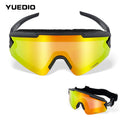 YUEDIO UV400 Double Lens Anti-Fog Sports Cycling Sunglasses 2 Lens Mountain Bike Biking Goggles MTB Dirt Bike Off-Road Glasses