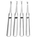 BIN Professional Silver Stainless Steel Finger Cuticle Cleaner Fork Pusher Nail Art Tools Manicure Pedicure Tools