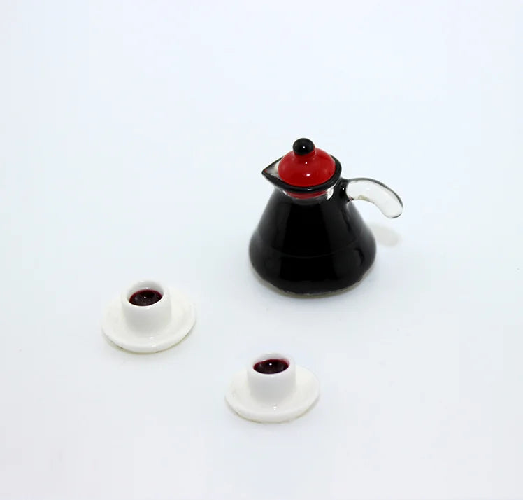 1 Set 1/6 1/12 Doll House Simulation Miniature Mini Coffee Pot Model Decor