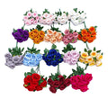 Wedding Decorative 9 Heads Silk Roses bunch Artificial Flower Rose for Home Decor
