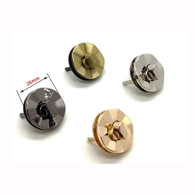 Zinc Alloy Round Turn Lock Clasp Metal Bag Accessory for Handbag Leather Bag Closure
