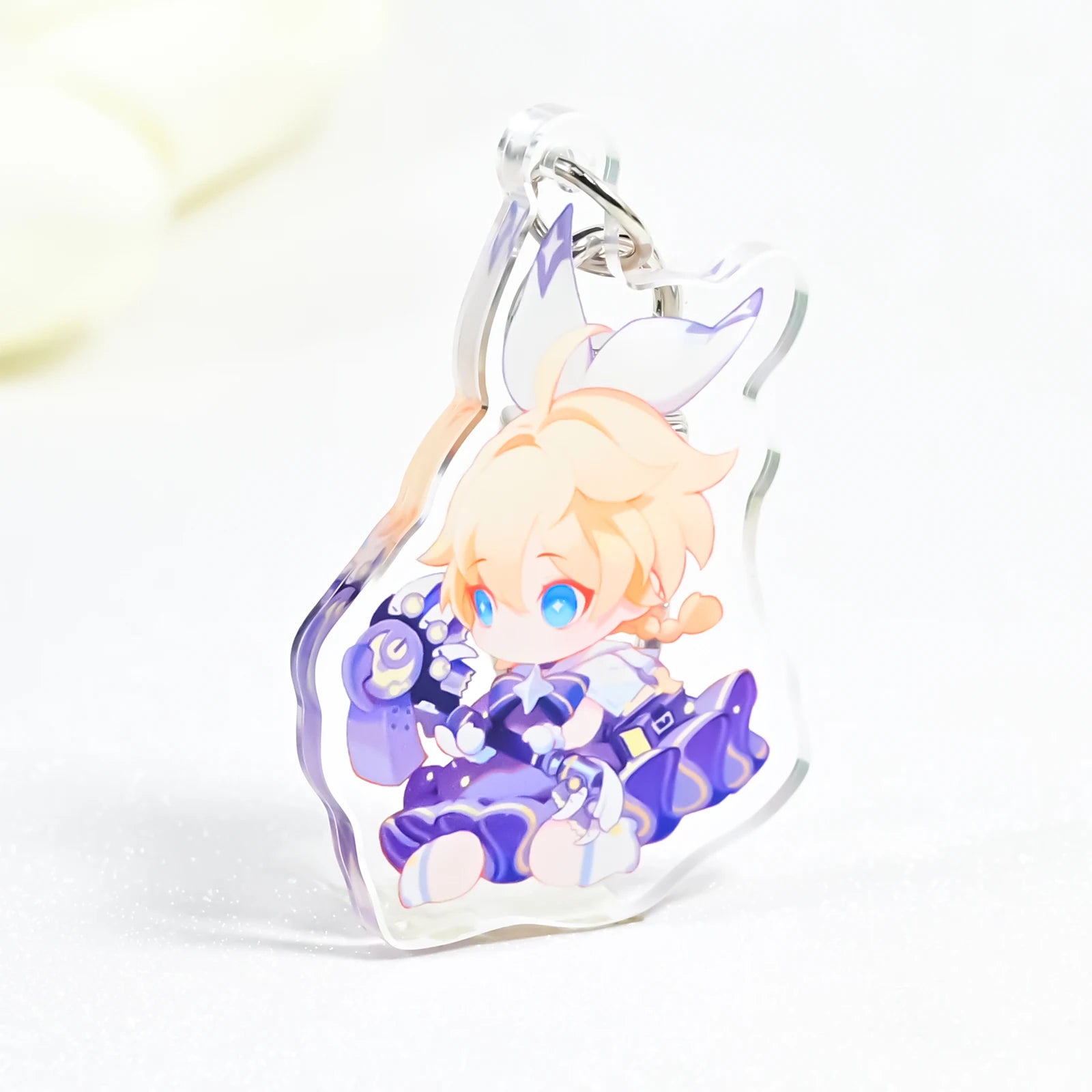 Custom Design Plastic Acrylic HD UV Printing Keychains Transparent Clear Charms Anime Character Custom