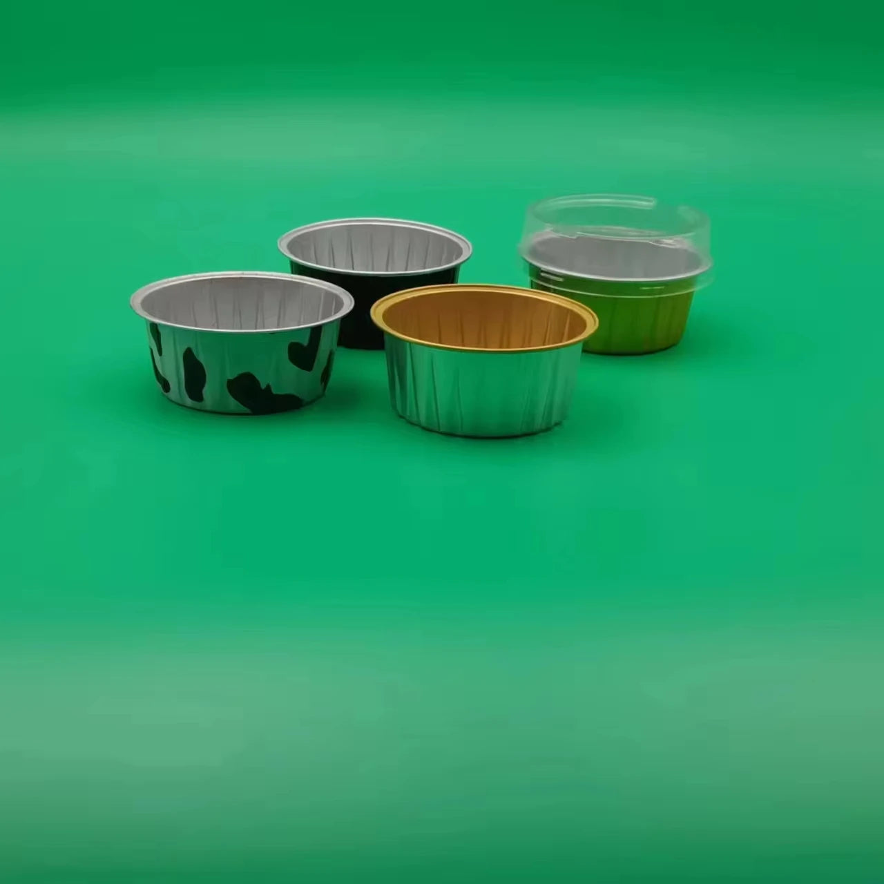 Colored Pudding Cup Round  Bowl Food Grade Cheese Box  Cupcake Catering Pan Small Foil Tray Small Aluminium