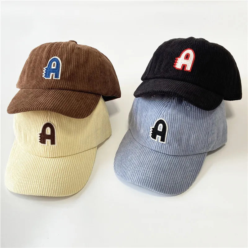 Wholesale High Quality Corduroy Sporty Letter Sports Dad Hat OEM Custom Embroidery Logo Baseball Cap Curved Brim Metal Buckle