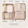 Multifunctional Portable Organizer Waterproof Fabric Storage Bag Set for Travel Business Trip Clothing Packing Living Room