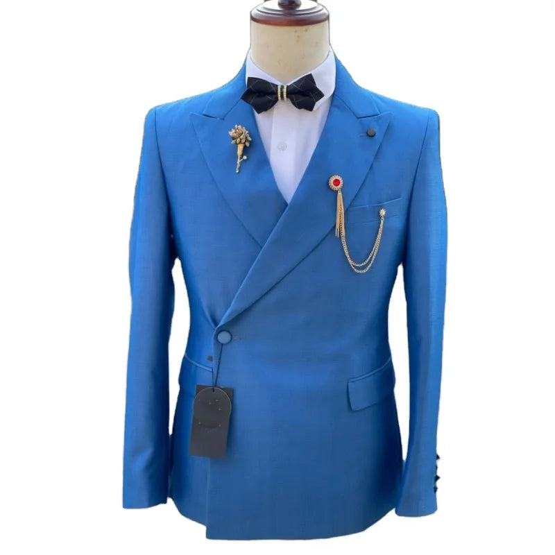 Bespoke Men's Suit Business Jacket Stage Performance Dress Formal Occasion Clothing 2 Pieces  Costumes Men 2022