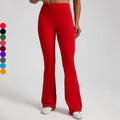 Custom OEM 4-Way Stretch High Waist Flared Wide Leg Yoga Leggings for Women