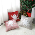 XM-501 Velvet Snowflake Embroidery Holiday Cushion Covers Pillow Cases