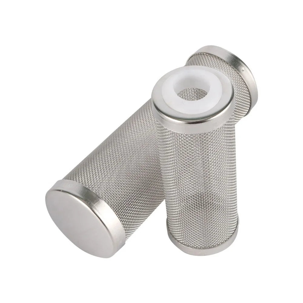 12 16mm Shrimp Net Cylinder Stainless Steel Water Filter Inflow Inlet Protect Aquarium Fish Tank Accessories