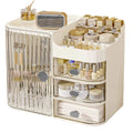 OWNSWING 3 Drawers Storage Organizer Plastic Makeup Brush Holder Large Capacity Makeup Storage Box