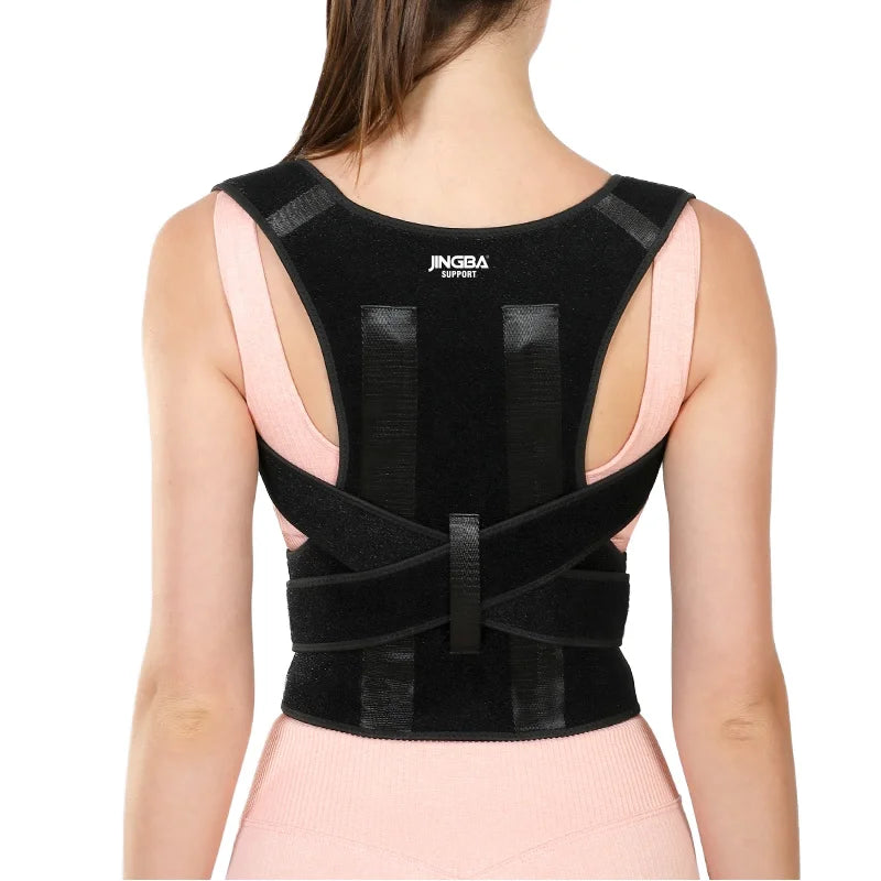 JINGBA Manufacturer Wholesale Adjustable Back Support Brace  Shoulder Support Belt Straightener Body Posture Corrector