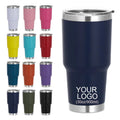 Wholesale Custom Logo 30 oz Powder Coated Insulated Stainless Steel Coffee Tumbler Travel Mug Water Cup with Leak- Proof Lid