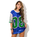 Female Singer Performance Dance Stage Sequin T-shirt 2024