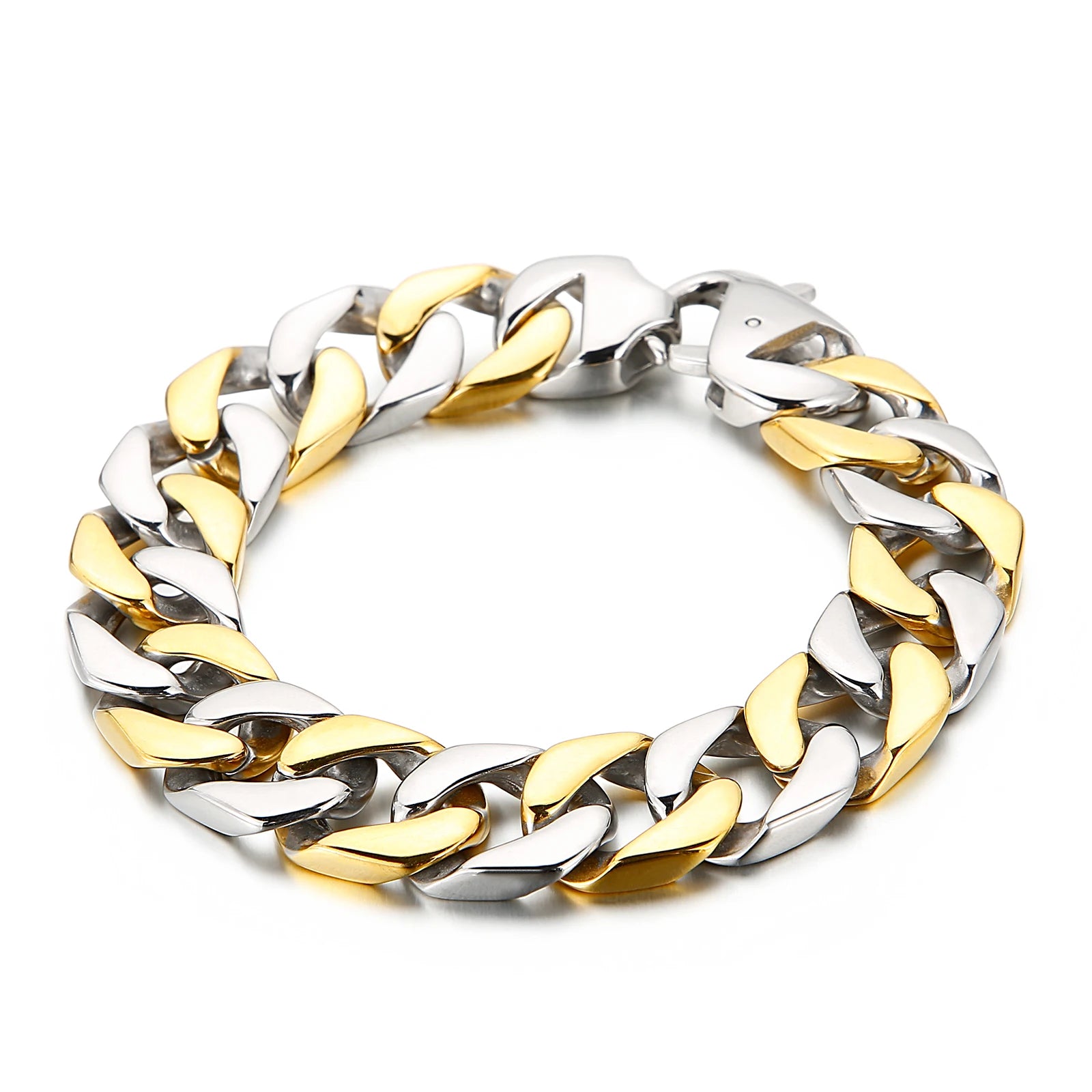 KALEN Punk Stainless Steel Intermediate Gold Jewelry Bracelet