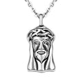 Classical Men's Gold Plated Silver Stainless Steel Punk Style Jesus Head Christian Pendant Prayer Fine Pendants Charms Jewelry