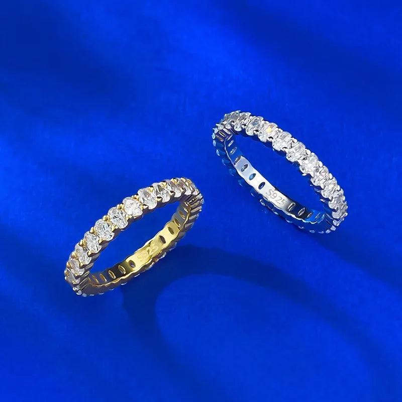 925 Sterling Silver Jewelry Custom Design Supplier Oval Cut Rhodium Plated White Zirconia Ring for Wedding Wholesale OEM ODM