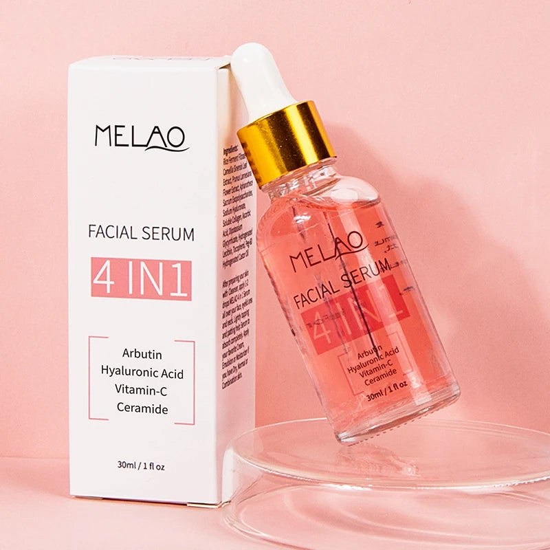 Korean Skin Care Face Vitamin C Niacinamide Hyaluronic Acid Acne Treatment Glowing  Whitening Anti Aging 4 in 1 Serum