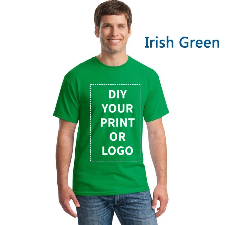 100% Cotton Unisex Oem T-Shirt High Street Plus Size O-neck Design Custom Digital Printing Logo on Front Boy's Blank T-Shirt