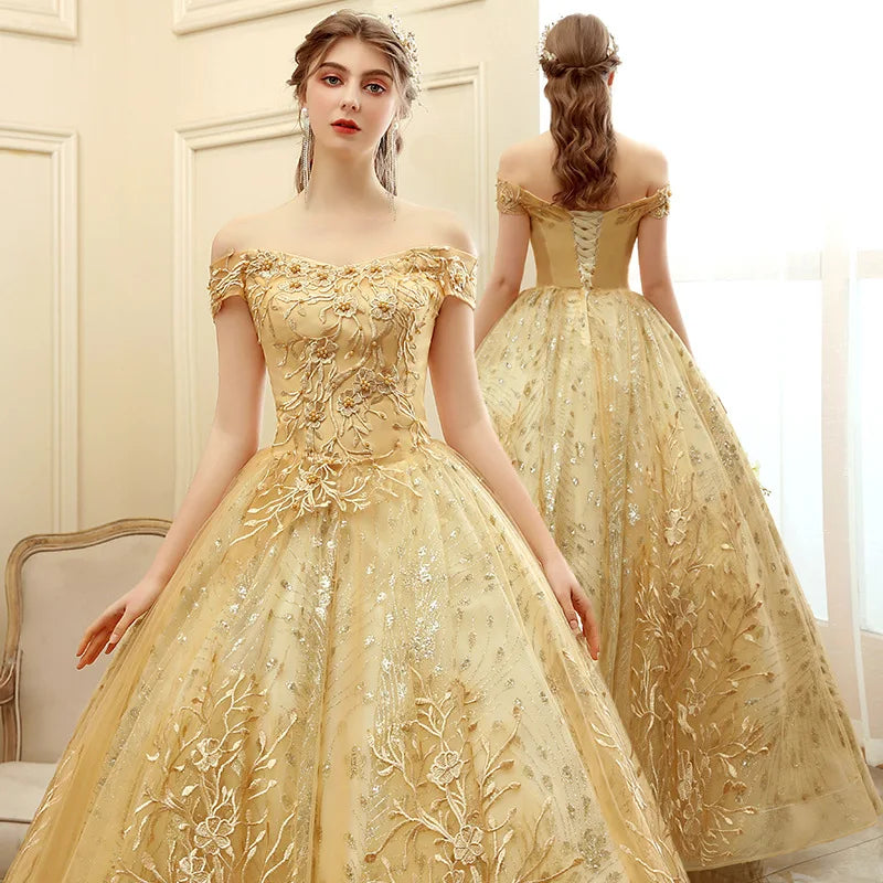 S5964F 2025 Hot -selling New Atmospheric Stage Performance Panto Long Host Company Annual Meeting Elegant Dresses Women Evening