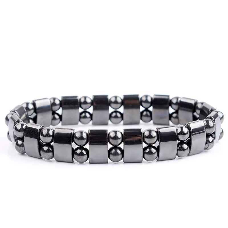 Fashion New Double Layered Hematite Bracelet Versatile Magnetic Tiger Eye Bracelet Matching Couple Bracelet Set