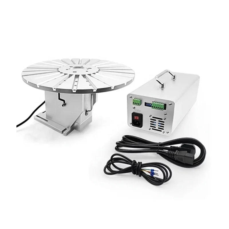 24 Channel Multi-station D300mm Flat Rotate Table Round Wheel Rotary Axis Worktable for Laser Marking Engraving Machine