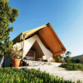 2-4 Persons Family Living Resort Outdoor Hotel Safari Luxury Glamping Tent With Bathroom