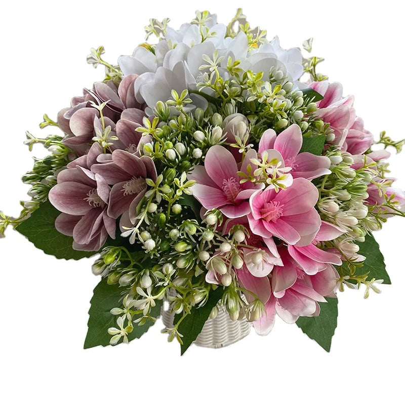 Decoration Mariage Artificial Flower Small magnolia  Bundle Dekoration