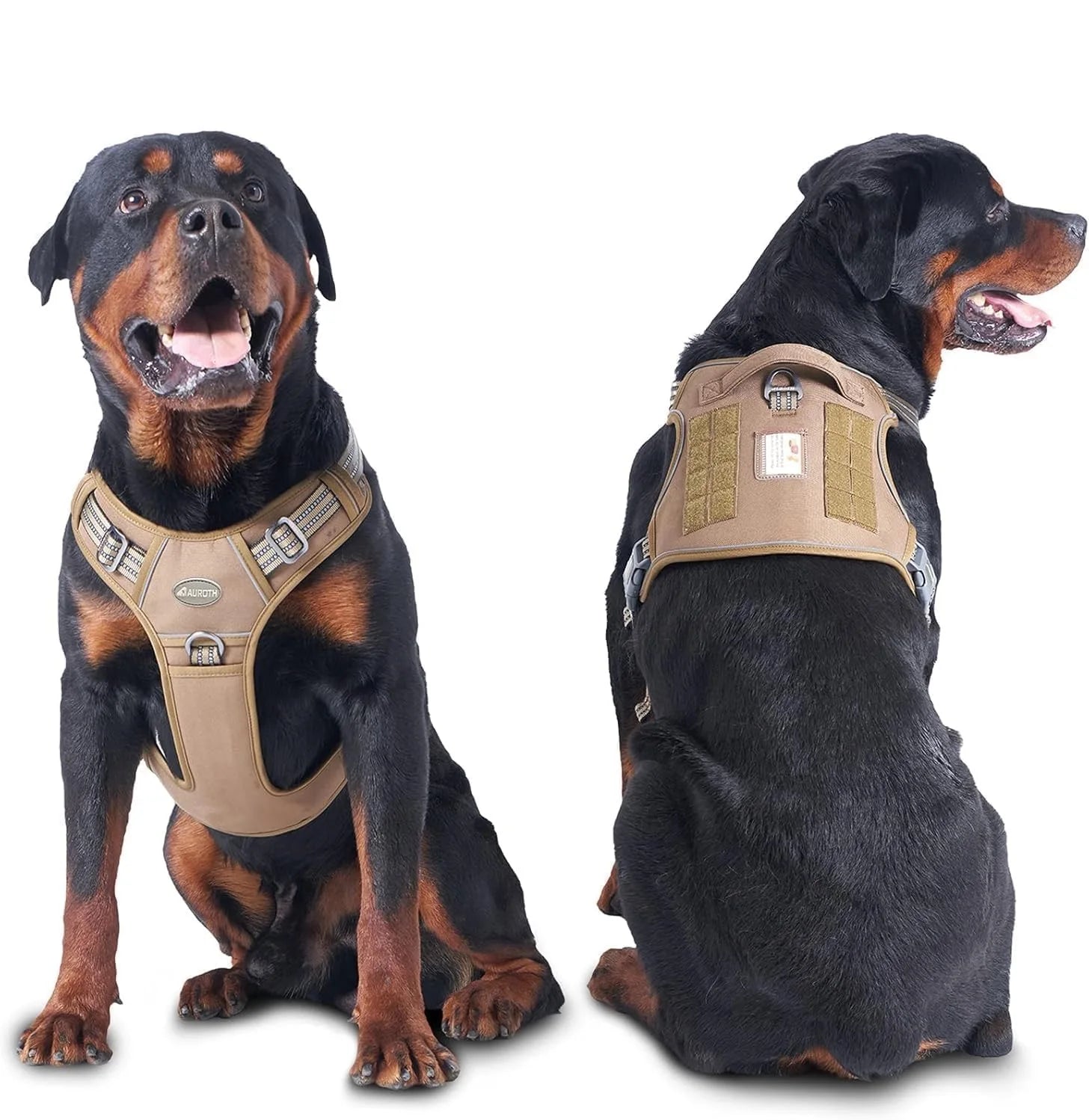OEM Custom Logo Reflective Dog Harness Durable Working Tactical Design Adjustable Metal Buckles No Pull Training for Large Dogs