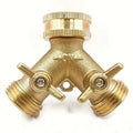 Garden Brass Two-way Diverter Garden Y-shaped Hose Diverter Ball Valve Faucet Three-way Watering Brass Connector