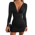 Vestidos Ropa Mujer Women Dress Women Custom Women Clothes Long Sleeve Dress V Neck Polynesian Dress