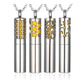 Best Gift for Women Unique Stainless Steel Perfume Bottle Aromatherapy Diffuser Pendant Necklace