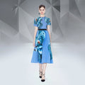 Women Clothing Dress Custom Suit Women s Summer Design Fashion Printed Stretch Top Skirt Elegant Graceful Two Piece Set