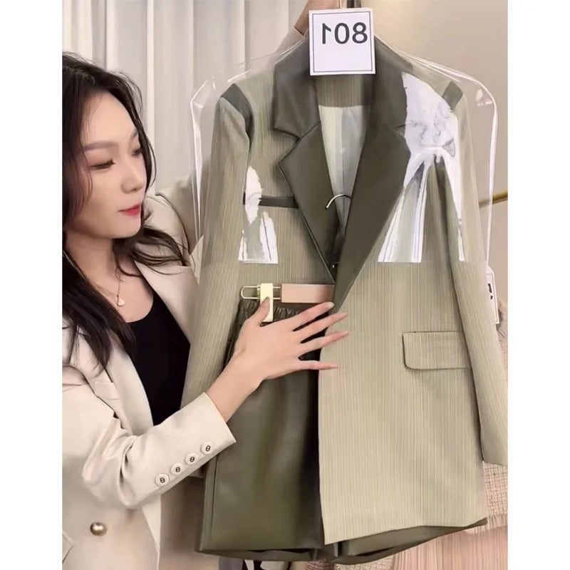 Wholesale High-grade Spring Suits for Women This Year Popular Beautiful Professional Green Suit Jacket Shorts Two-piece Suit