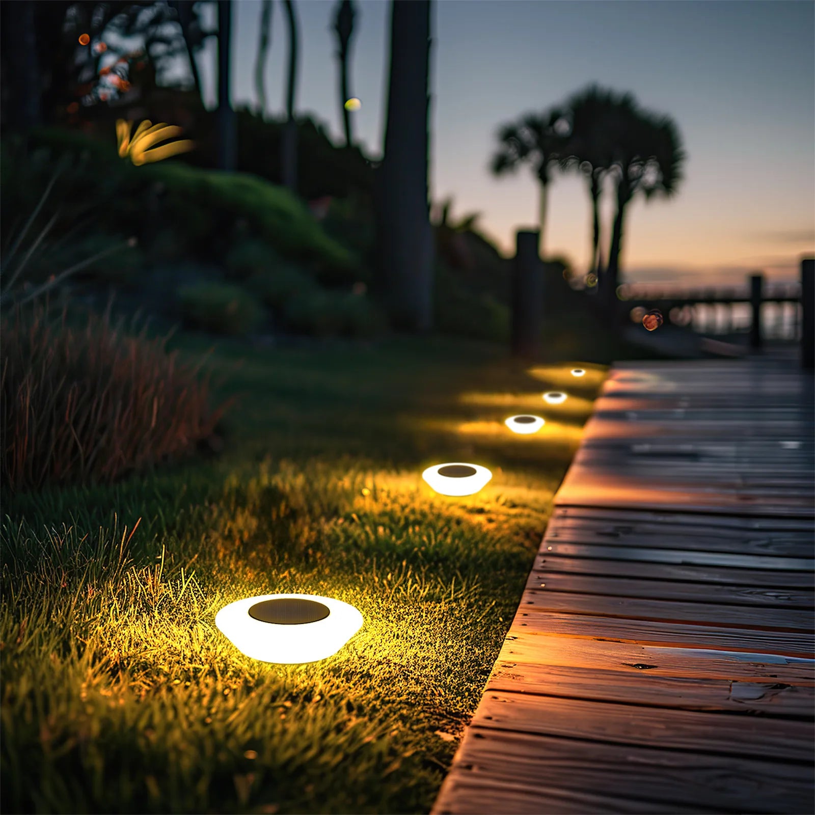 Solar Led Lawn Light Outdoor Courtyard Lamp Waterproof Villa Garden Lawn Decoration Balcony Terrace Layout Home Buried Lamp