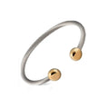 2025 Fashion Trend Two-color Copper Gold Plated Magnetic Therapy Men's Vintage Anniversary Bracelet Germanium FIR Health Jewelry