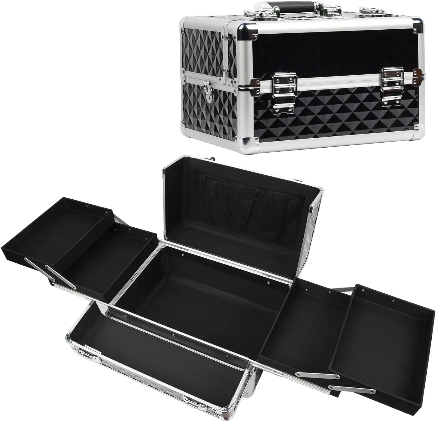 Makeup Train Case Cosmetic Case Makeup Organizer Case