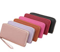 Women's Long  Color Zipper Wallet  Texture Multi-Compartment Handbag New Cross-Border Design for Wholesale