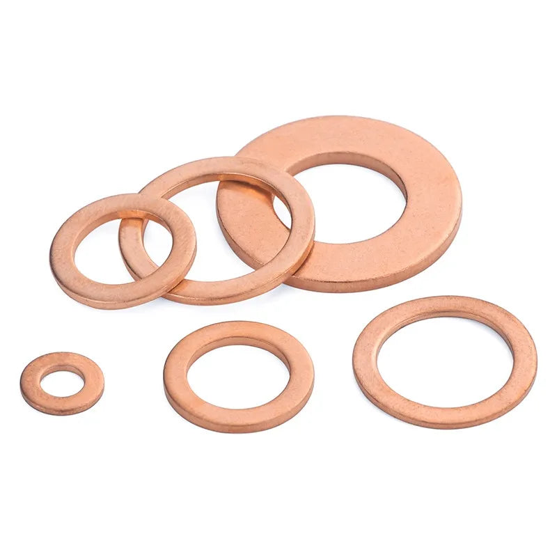 Copper Washer DIN7603 Round Flat Washers M4 M5 M6 M25 Large Brass Copper Washers