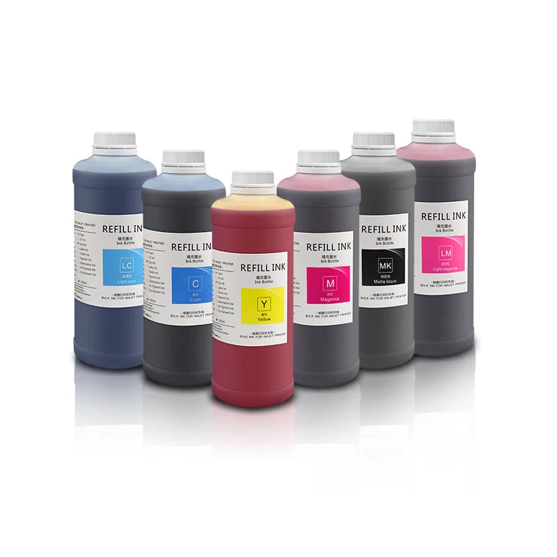 Ocbestjet 1000ML/Bottle 6 Colors Universal Dye Ink for HP Designjet 5000 5500 130 120 120nr Large Format Inkjet Printer