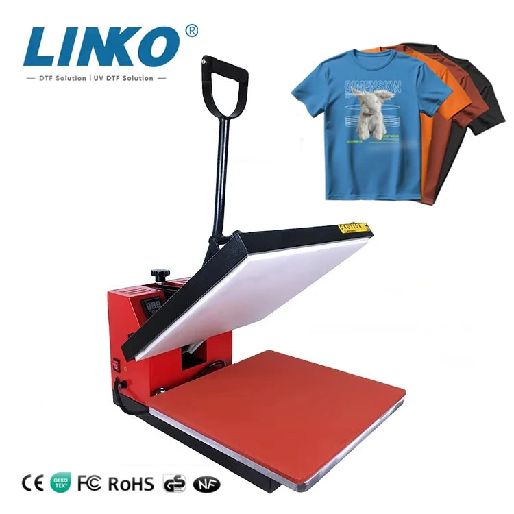 LINKO Tendencias 2025 Competitive Price Roller Sublimation Printing Cheap New T Shirt Heat Press Transfer Machine