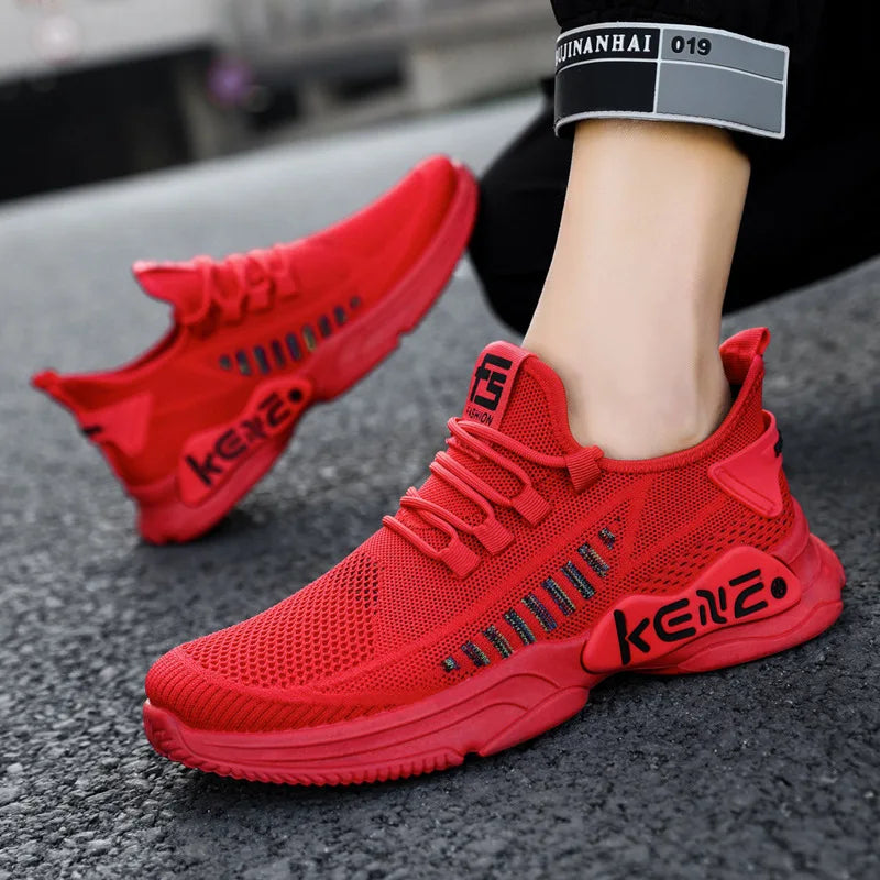 2026 Men's Spring and Summer Mesh Shoes Breathable Sports Casual Mesh Cross-border Trendy Shoes Men