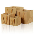 Large Quantities in Stock 5 Sizes Printed Logo Christmas Packaging Gift Square Bottom Kraft Paper Bag for Flowers